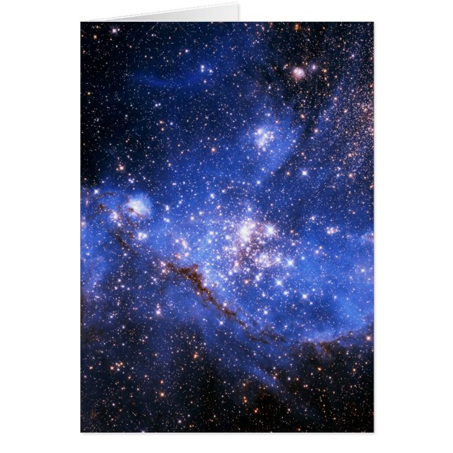 Blå Embrioniska stjärnor Hälsningskort (Framsidan)