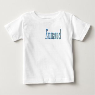 Blå Emmanuel Namn, T Shirt