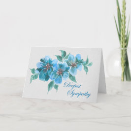 Blå emones Sympathy Card - vattenfärg Kort