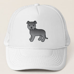 Blå engelsk staffordshire bullterrier hund keps