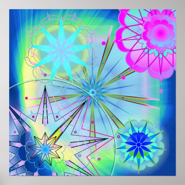 Blå, enhetlig poster (Framsidan)