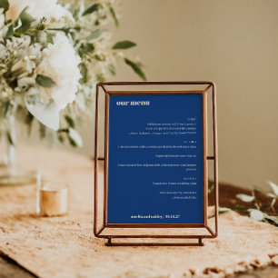 Blå, enkel Fransk, blå, enkel Personligt bröllp-me