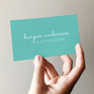Blå enkel modern Professionell Visitkort