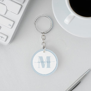 Blå enkel monogramPersonlig