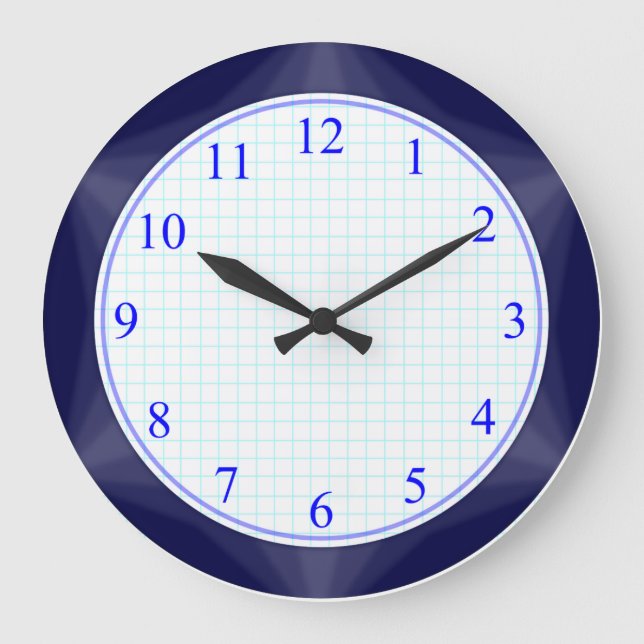 Blå enkel uppringning stor klocka (Framsida)