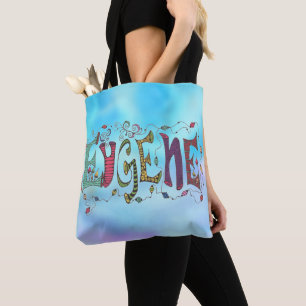 Blå Eugene Tote Bag Tygkasse