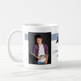 Blå Examen Grattis Foto Examen Kaffemugg