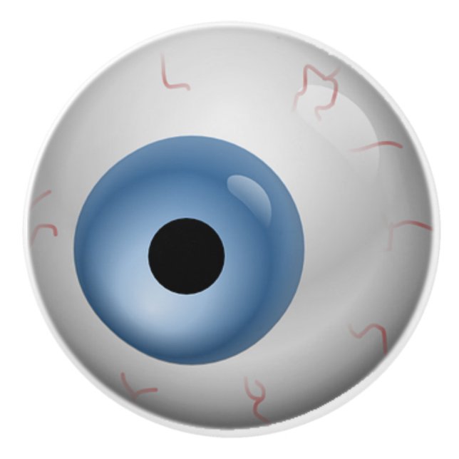 Blå Eyeball Zombie Drawer Knob Knopp (Framsidan)