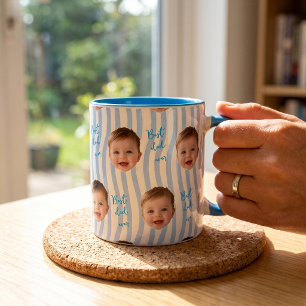 Blå fadersdagspresenter Bästa pappa någonsin kaffe Mugg