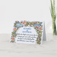 Blå-fågel av lycka-Blommigt