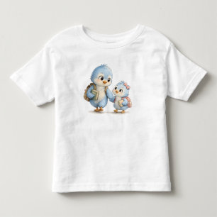 Blå Fågel Bror Vita Barn T-Shirt