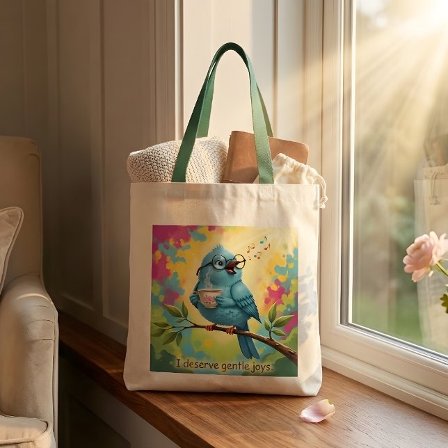 Blå Fågel Citat Totebag Tygkasse (Skapare uppladdad)