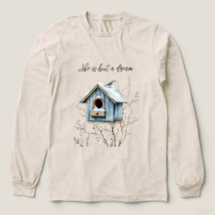 Blå Fågel Hus T Shirt