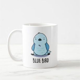 Blå Fågel Rolig Djurfusk Kaffemugg
