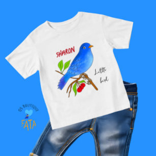 Blå fågel t shirt