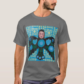 Blå fågel vän present t shirt