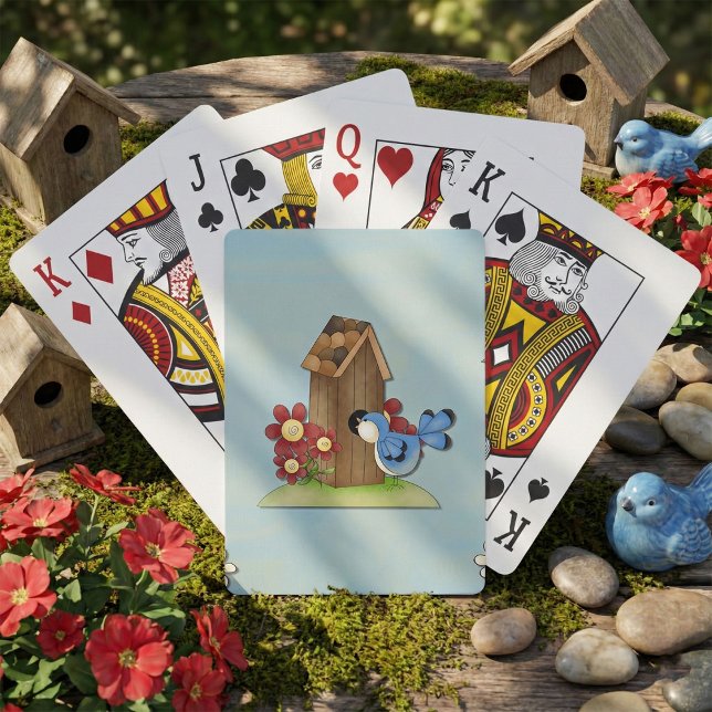 Blå fågelhus casinokort (Skapare uppladdad)