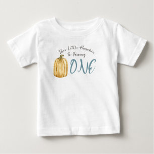 Blå Fall Vattenfärg Liten Pumpa Födelsedags Pojke T Shirt