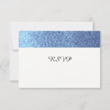 Blå Falsk Glitter RSVP