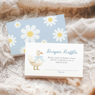 Blå Fånig Goose Boy Baby Shower Raffle Tilläggskort