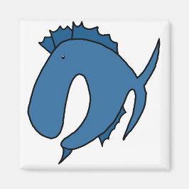 Blå fantasifisk magnet