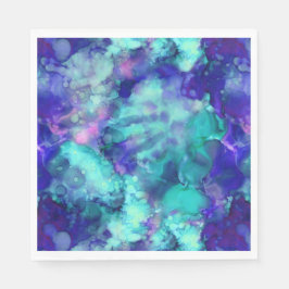 Blå fantastiska vattenfärger: pappersservett