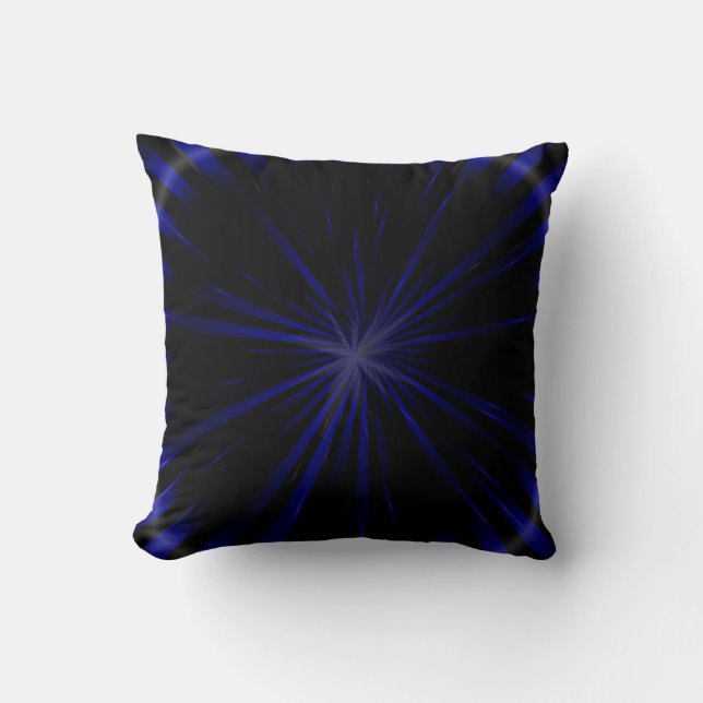 Blå Fantasy Design Abstrakt Pillow 32 Kudde (Framsida)