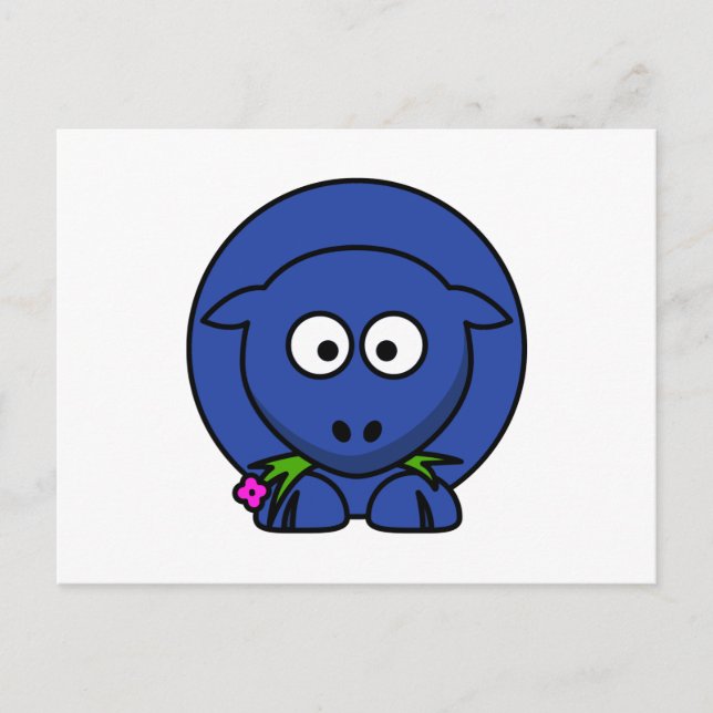 Blå Får Vykort (Framsida)