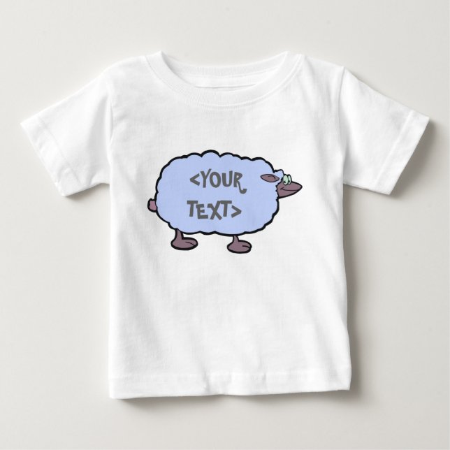 Blå Får, <YOUR TEXT> Tee (Framsida)