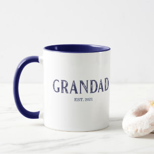 Blå Farfar År grundad Mugg