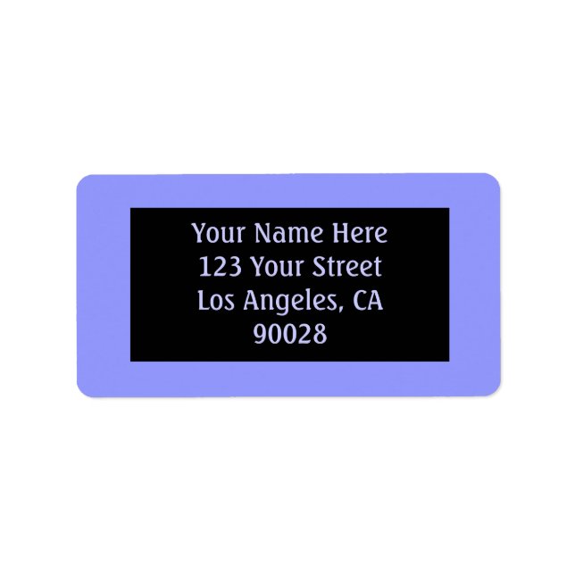 blå färg adressetikett (Framsidan)