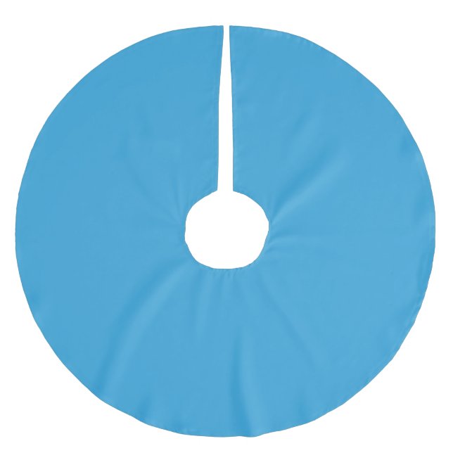 Blå Färg Julgransmatta Borstad Polyester (Framsidan)