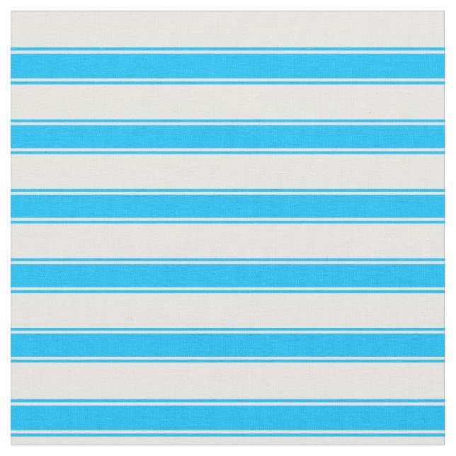 Blå Färgad i vitt och djupt Himmel, stripe Mönster Tyg (Närbild)