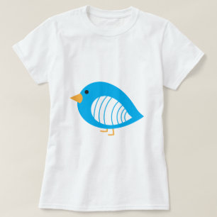 Blå färglösa fåglar T-Shirt