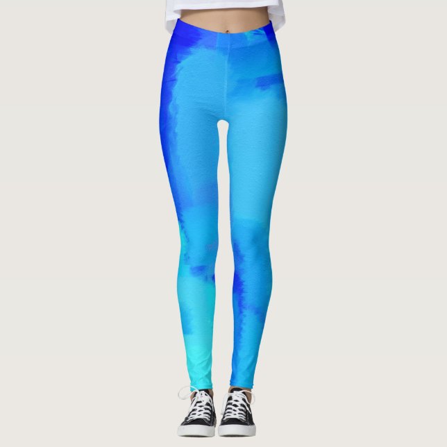 Blå färgplatta nr 5 leggings (Framsida)