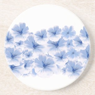 Blå färgsfärg för pastellblomma, blommigt underlägg