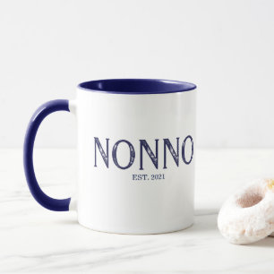 Blå Farmor Grundad Mugg