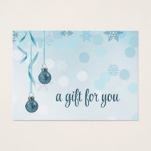 Blå faux Glitter julklapp - julklapp