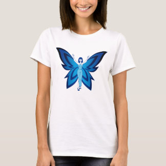 Blå fe grundläggande t-shirt för kvinnor