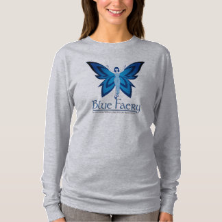 Blå fe långärmad dam-t-shirt från Hanes Nano T Shirt