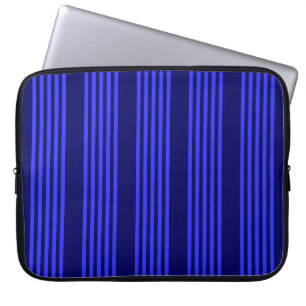 Blå fem rand mönster laptop fodral