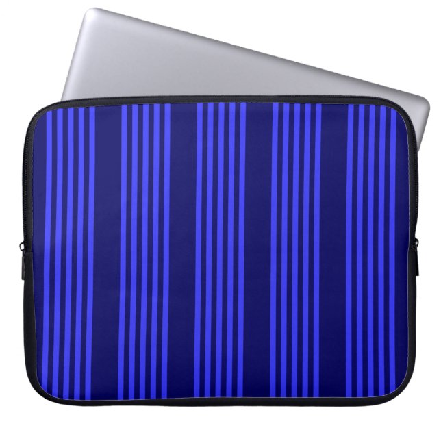 Blå fem rand mönster laptop fodral (Framsidan)