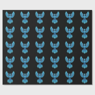 Blå Fenix Uppstigande Anteckningsbok - Fantasykons Presentpapper