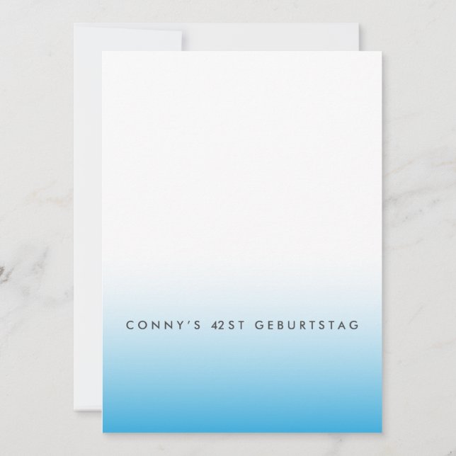 Blå fest inbjudningar (Baksida)