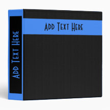 Blå fet, minsta design på svart Anpassningsbar Bin