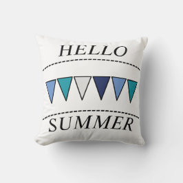 Blå fimp Hej sommar Kudde