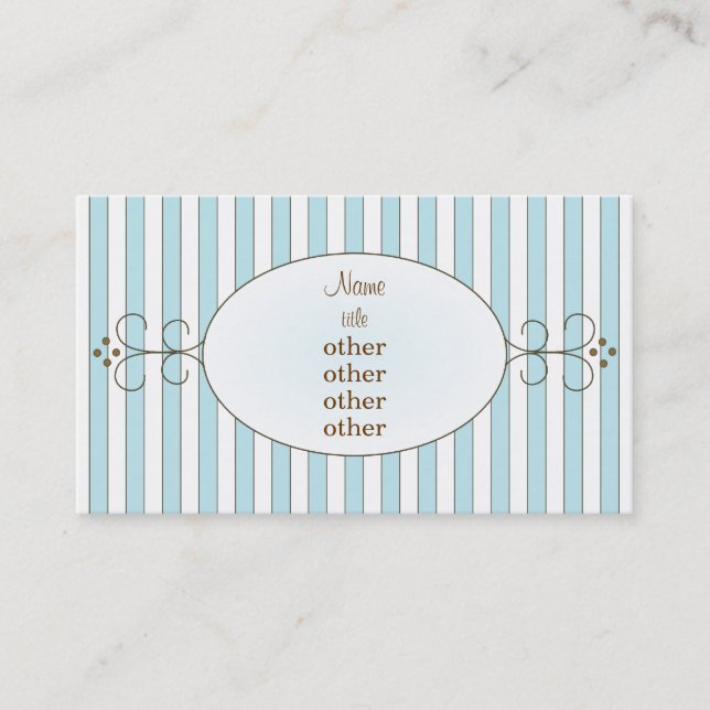 Blå Finare-kummel Visitkort (Framsida)