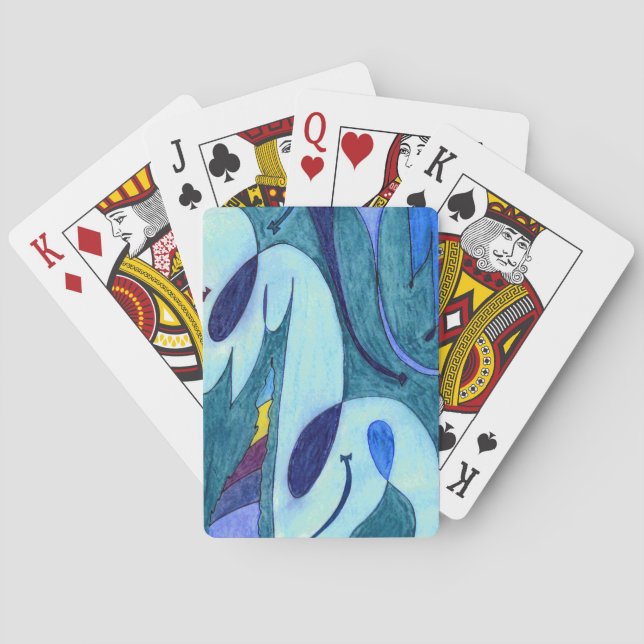 Blå fingrar casinokort (Baksidan)