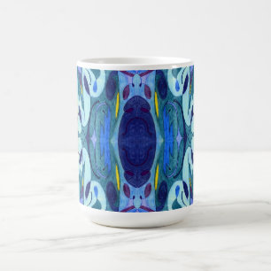 Blå fingrar kaffemugg