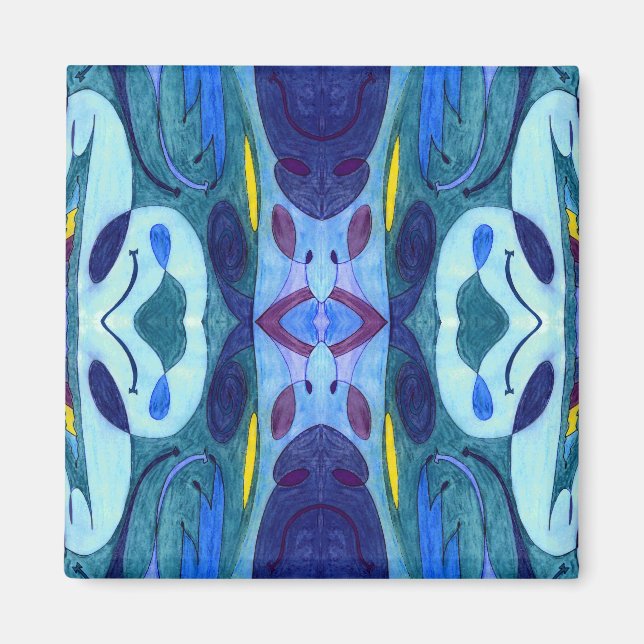 Blå fingrar magnet (Framsidan)